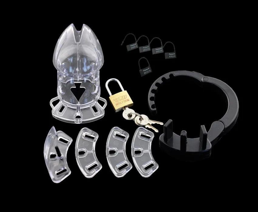 Latest Male PC Cock Cage With Adjustable Penis Ring Belt Device Lock Adult Bondage Bdsm Sex Toy A1376544395