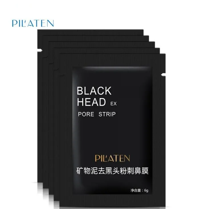 Pilaten Facial Black Mask Face Care Nose Acne Blackhead Remover Minerals Pore Cleanser Mask Black Head Strip Maquiagem