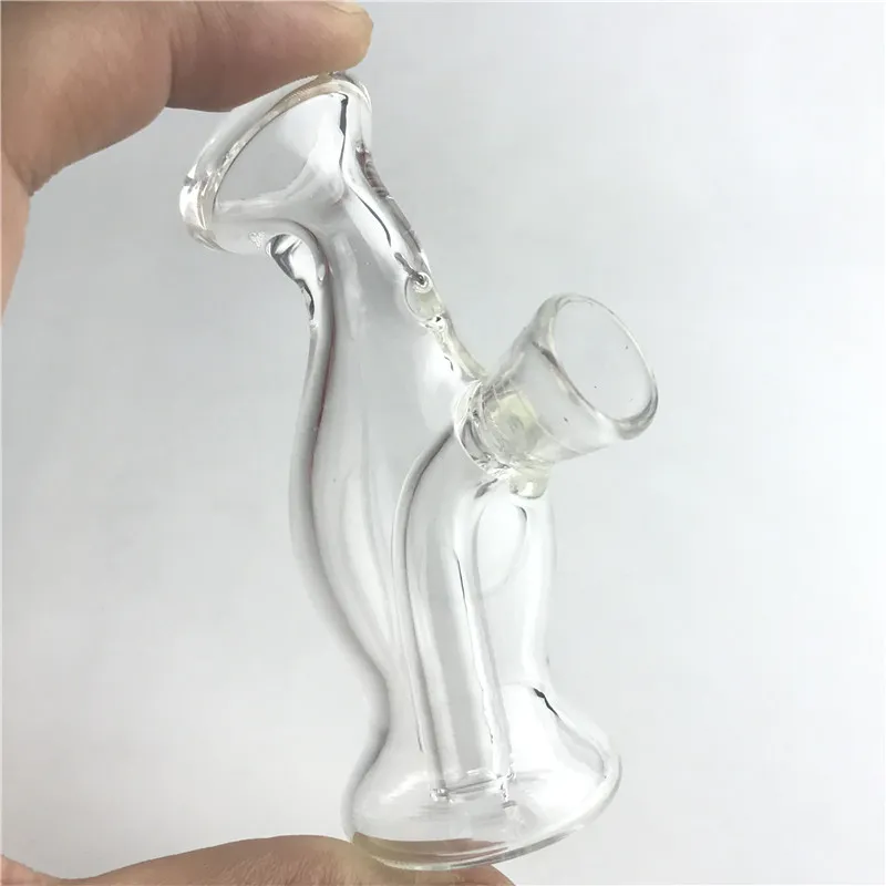 3.2 Inch Clear Martian Glass Blunt Bong Bubbler Water Bat Thick Pyrex Tobacco Glass Smoking Hand Pipes Bongs Bowls