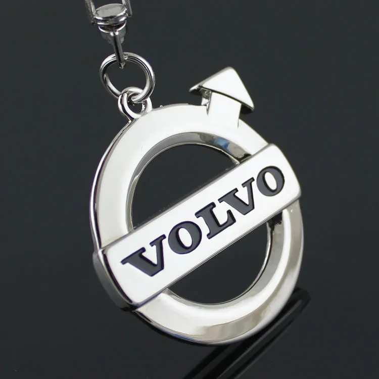 5PCS / Lot Automobile Accessaries Key Ringar Kedjor KeyRing Keychain för Volvo Car Logo Badge Brands Black Emblem Marks