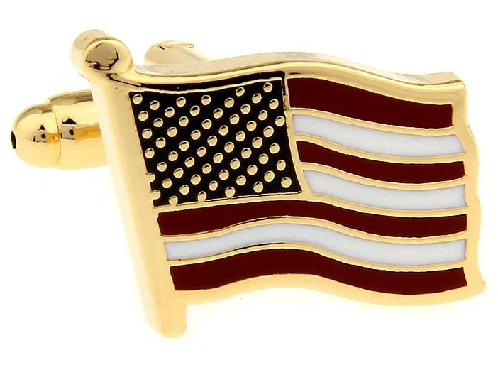2017 USA Flag Cufflinks 3 스타일 미국 국기 커프스 단추 셔츠 결혼식 용 아버지의 날 선물 커프스 무료 배송