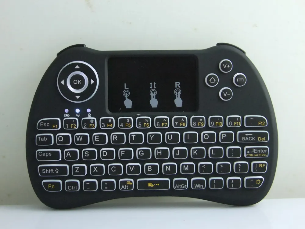 PC Fernbedienung Drahtlose Tastatur mit Hintergrundbeleuchtung rii i8 H9 Tastaturen Fly Air Maus Multi-Media Touchpad Handheld Für S905X X96 TV BOX