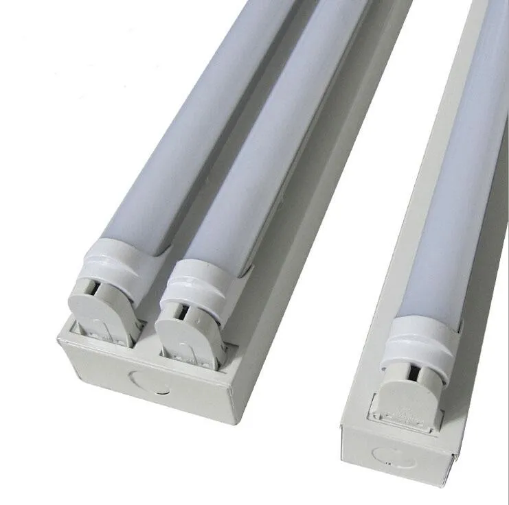 1200mm 4Ft LED T8 Staffa Doppio supporto T8 Aluminun Portalampada Spessore 0,3 mm Base G13 per tubo T8 da 1,2 m senza alimentatore