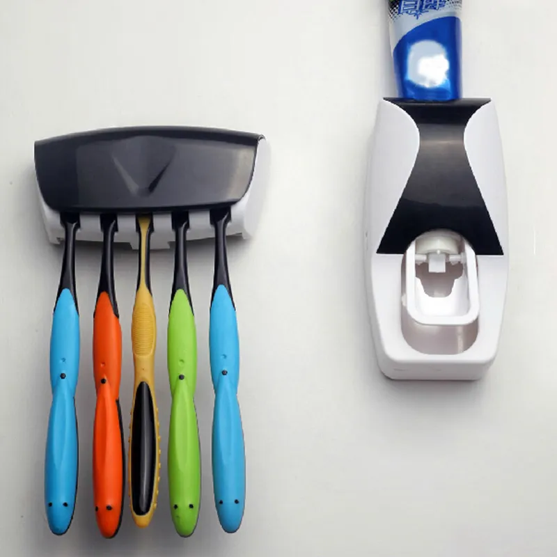卸売 - 新しい2017バスルームセットアクセサリーローリングチューブ歯ペーストスクイーザー歯磨き粉ディスペンサー +歯ブラシ歯ブラシホルダー