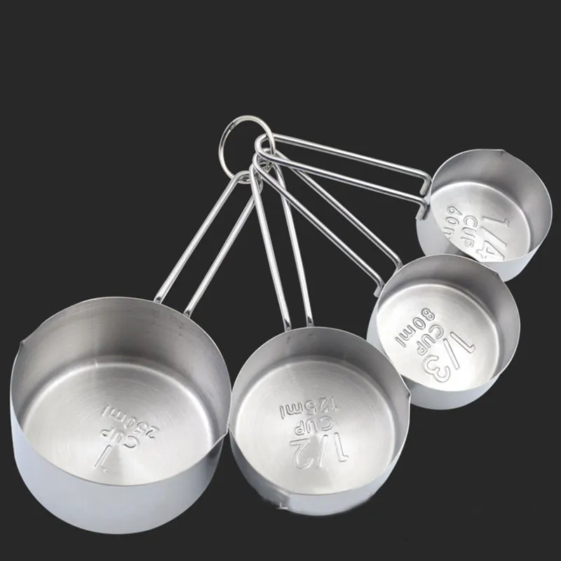 4PC / Set Rose Gold Measuring Cup 4 Piece Set Bakverk Verktyg Bakning Kakor och Bakverk Mätverktyg HH7-177