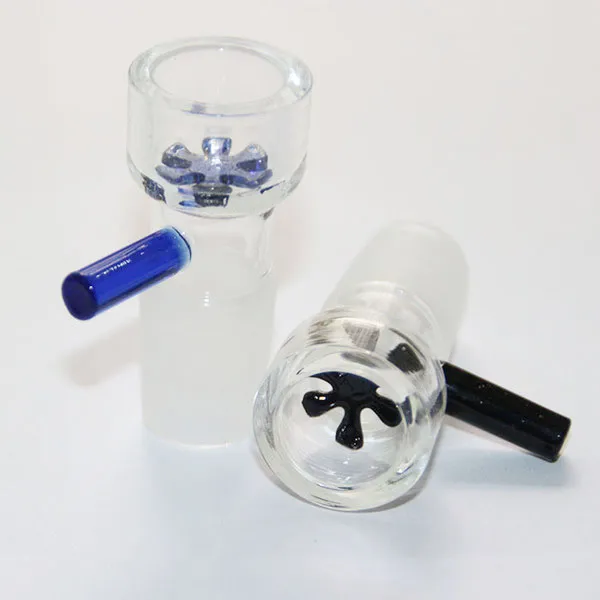 2個の吹き付けのフィルターガラスのボウルのための18.8mmのスノーフレークフィルターガラスのボウルのためのガラスのボウルとボウの灰キャッチャーのガラスの喫煙ボウル