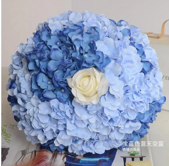 Zijde Kunstmatige Hortensia Bloemen HOOFDEN Diameter ongeveer 15 cm Huis en bruiloft Ornament Decoratie gratis verzending FB015