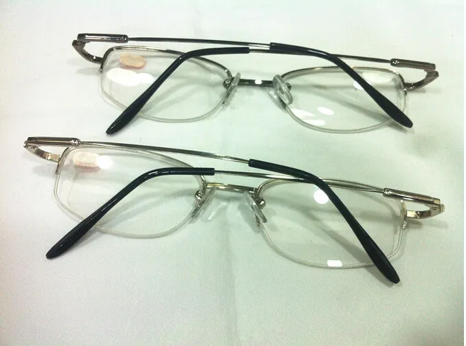 Metall halvram unisex shortsighted myopia läsglasögon halvfälg legering närsynt glasögon 10st / parti