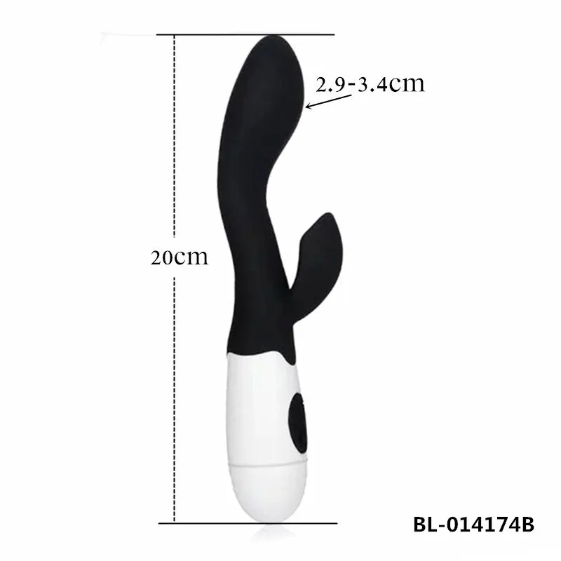 Zwarte vibrators! 30 SPEEDS DUBELE VIBRATIE G Spot Clit Stimulator Massager, Seksspeeltjes AV-Stick voor Vrouw Dame Volwassen Sex Producten