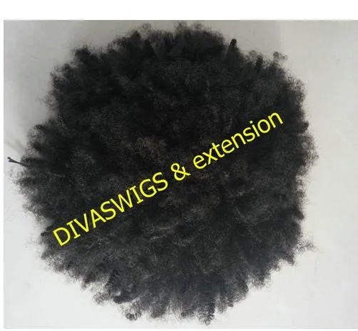 African American Virgin Malezyjski Włosy Afro Krótkie Kinky Curly Wrap Drawstring Puff Ponytail Rozszerzenie Bun