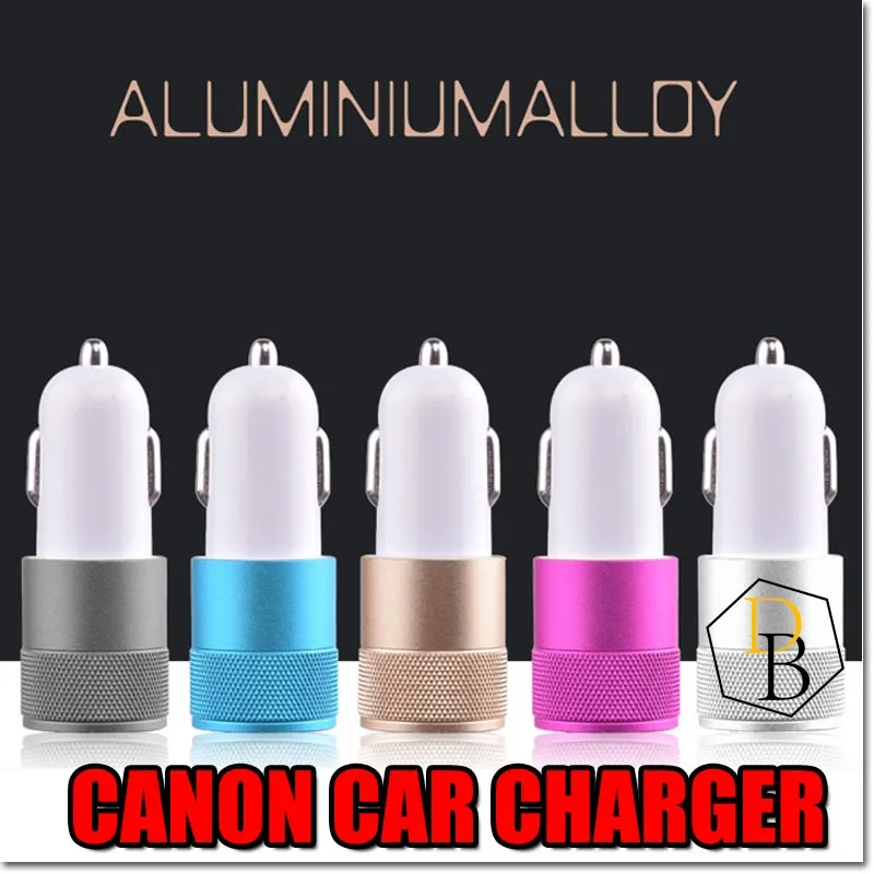 Mini Cannon Car Charger 2 USB 1A Laddare Micro Dual USB Adapter Flash Nippel Dual USB Bärbar för iPhone Billaddare Samsung