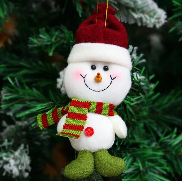 2017 Hot Sale Santa Claus Snow Man Reindeer Doll Christmas Decoration Xmas Tree Hanging Ornaments Pendant Kids Best Gift
