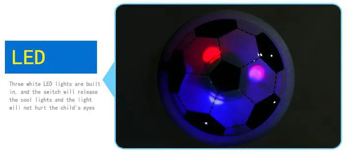 Multicolore LED Air Soccer Hover Football Disque Disque Enfants Enfants Garçons Jeu Jouets