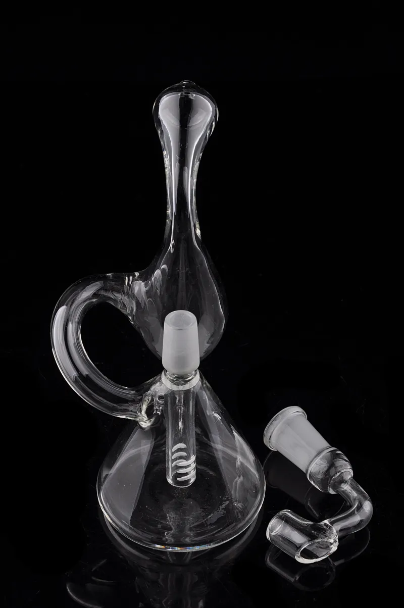 Recycler Hookahs Niesamowite recyklingowe platformy olejowe olej olej Dabbers Glass Bongs dla rozmiaru stawu 14 mm w magazynie