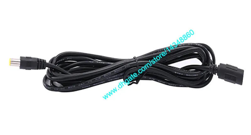 100 sztuk DC Extension Cable DC Jack Female do Męskiej Plug Kabel Adapter 1M 3M 5M 3FT / 10FT / 16.4FT Złącze przedłużające