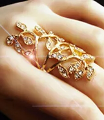 Hollowed Leaf Ring For Women Gold Silver Color Fashion Korean Style Girl Jewelry Wholesale Hot New Party Gift