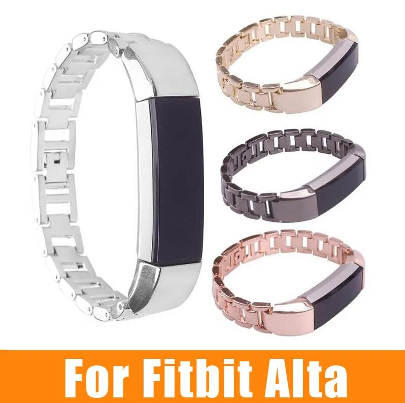 Substituição De Metal de aço Inoxidável de aço Pulseira Pulseira Titular Pulseira Para Fitbit Alta Inteligente Freqüência Cardíaca banda De Pulso De Fitness Mais Novo