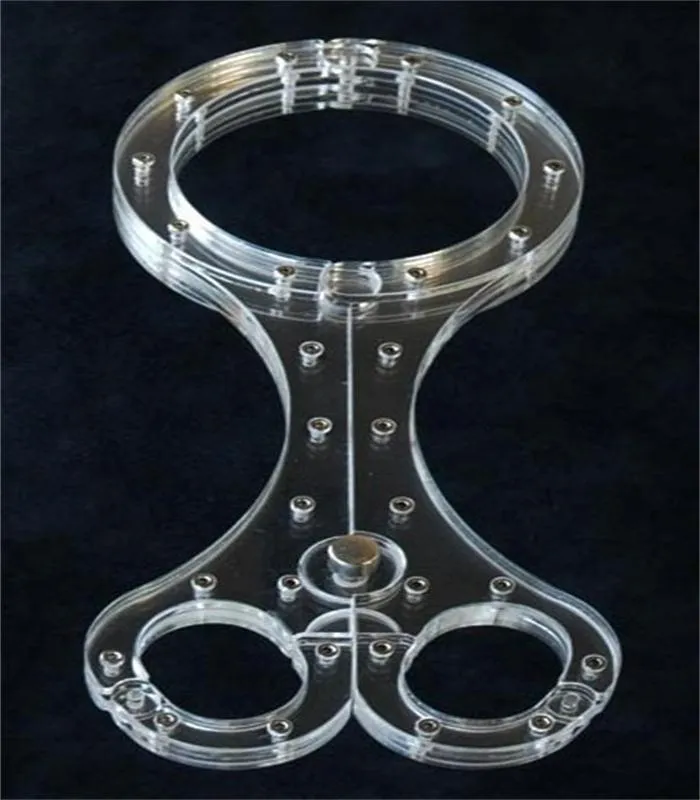 Brinquedos sexuais Bdsm Antigos instrumentos chineses de tortura Transparente Cristal Pescoço Algema Restrição Bondage Yoke3249319