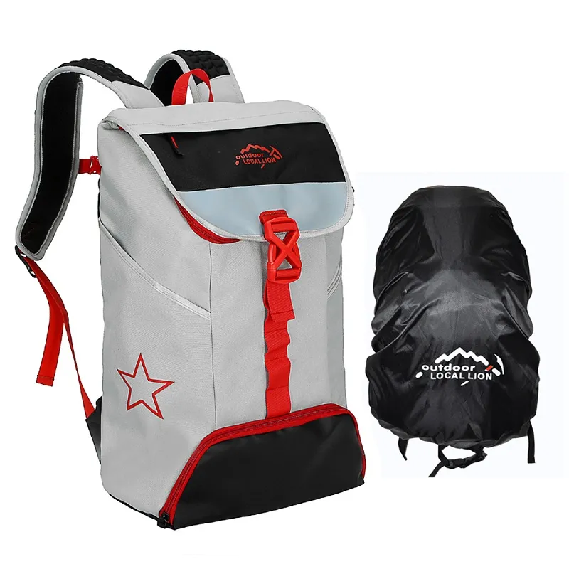 LOCAL LION 15L Poliéster Mochila Ciclismo+Capa De Chuva Feminina Masculina Mochila Ao Ar Livre Corrida Caminhada Mochila Equitação 23