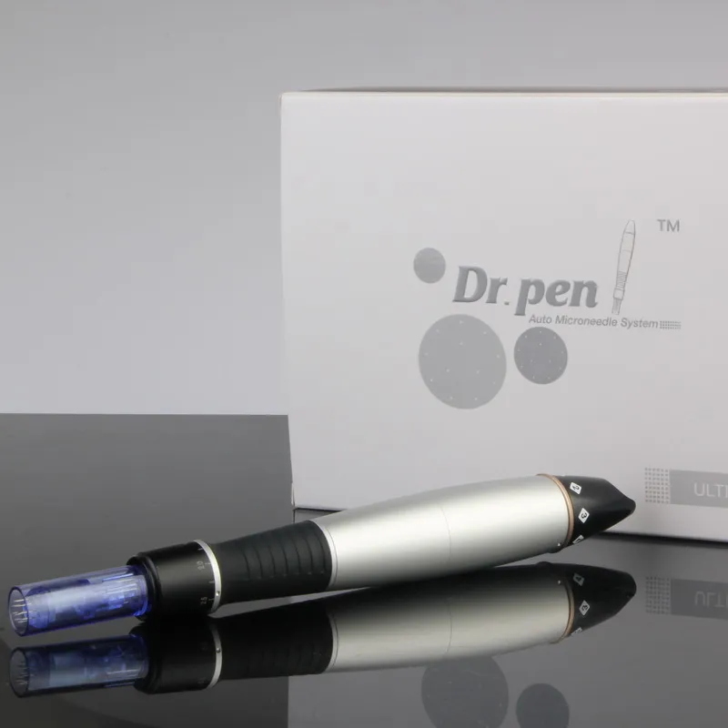 Tillverkare Direktförsäljning Elektrisk Dr Pen Micro Needle Stamp Derma Pen med två Free Needle Patron