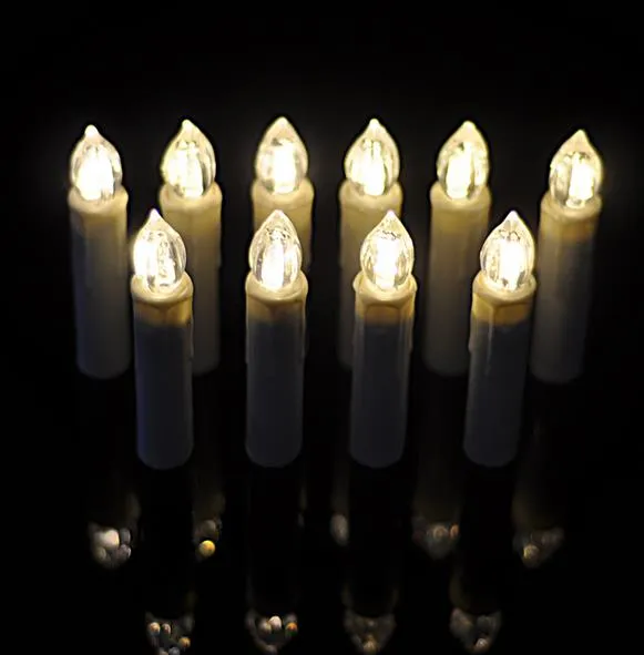 Draadloze LED Afstandsbediening Kaarsen Lichten Kerstboom Party Home Decor kaarsverlichting lamp Paasclub Wax Taper Candles feestelijk cadeau