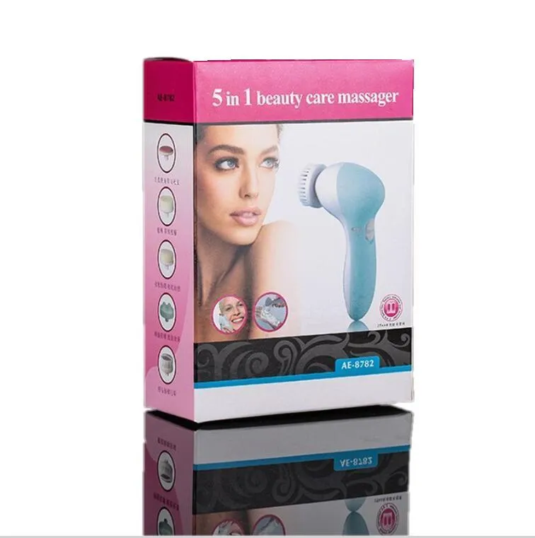 5 em 1 Cuidados de Beleza Massagem Multifunções Elétrica Escova de Limpeza da cara, Cuidados Com A Pele Rosto Massageador Rosto Limpador de Limpeza
