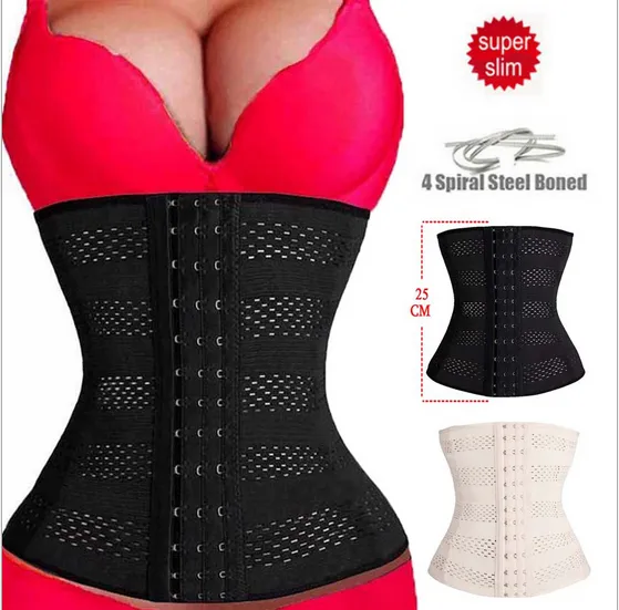 Bodysuit Kvinnor Midja Trainer Korsetter Slimming Shapewear Pierced Hollow Out Training Cincher Body Shaper Bustier Andningsbara Underbust