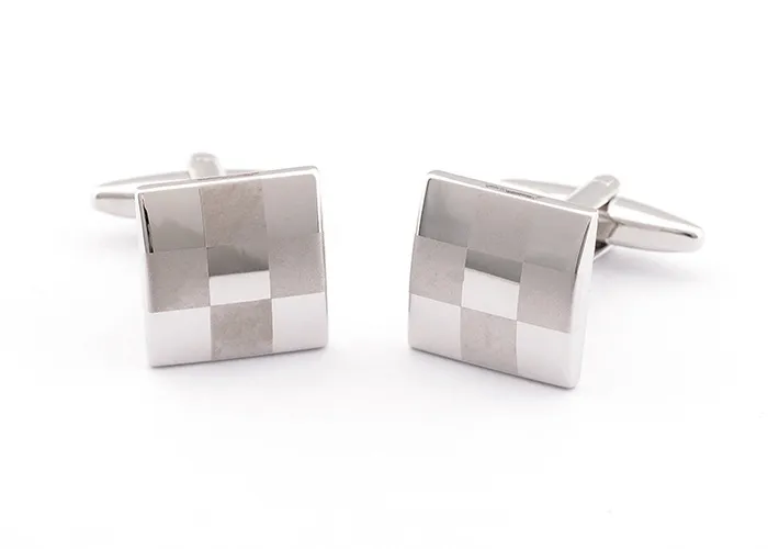 Stylish Pattern Cufflinks square Cufflink 16mm French Cuff Links for wedding Father's day Christmas Gift