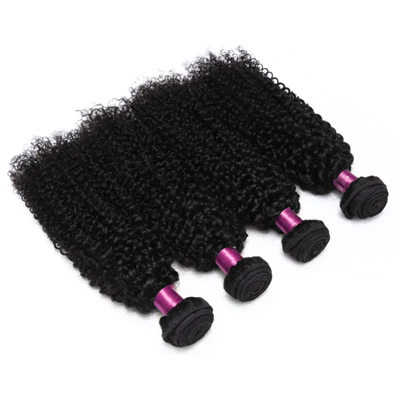 Brésilien Crépus Bouclés Cheveux Humains Lot Brésilien Cheveux Humains Tisse Ondulés Crépus Bouclés Extensions de Cheveux 8A Remy Brazilina Bouclés Wef2423182