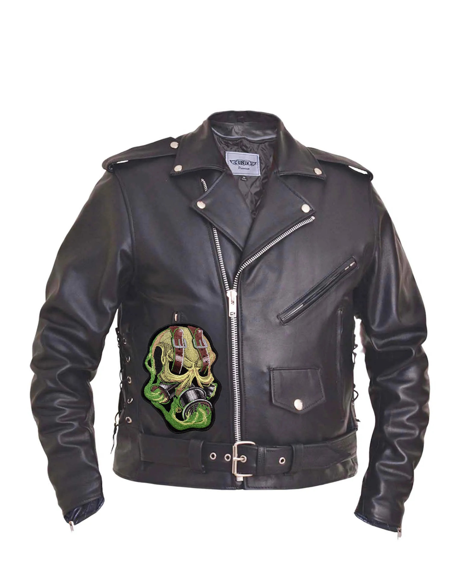 Strap Eyed groene rook schedel patch gasmasker schedel geborduurd opstrijkbare of naai de patches 3 75 5 INCH 255z