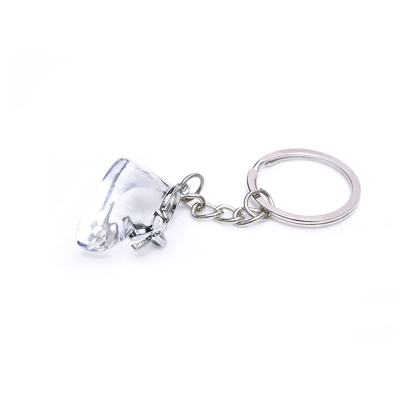 Crystal Collection Baby Shoe Keychain KeyRing Bootie Key Ring Chopening Wedding Gifts Baby Shower Favors ZA4410