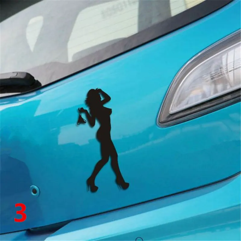 Menina sexy carro decalque adesivo carro adesivo auto corpo decoração senhora carro reflexivo adesivos auto decalques ATP242