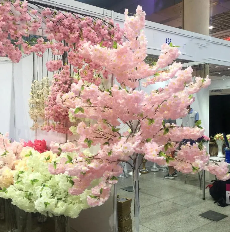 Flores de casamento flor de cerejeira artificial multicolorido opcional decoração de casamento sakura 39 polegadas 100 cm de comprimento 6610810