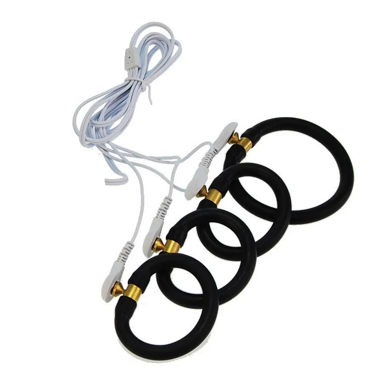 Electro Shock Penis Rings Anéis anal Anel vaginal anel de choque elétrico Massagers Medicina Toys sexuais Produtos sexuais masculinos3864913