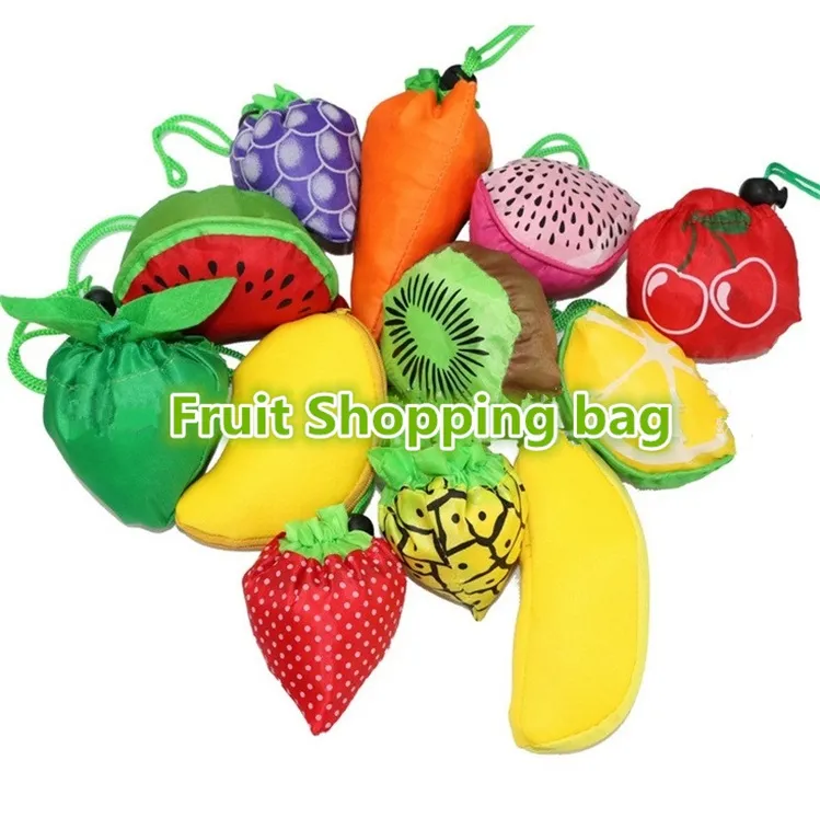 Nya Frukt Fällbara Väskor av Vegetabilisk Väska Av Miljöskydd Väskor Strawberry Väska Shopping Väskor Förvaringsväska 4067