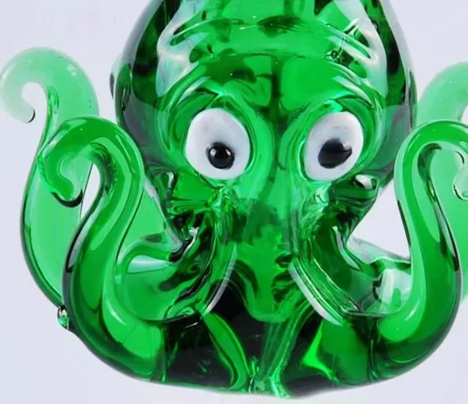 Testa di bolla di polpo verde scuro, bong di vetro all'ingrosso, pipa ad acqua di vetro, narghilè, accessori per fumatori,