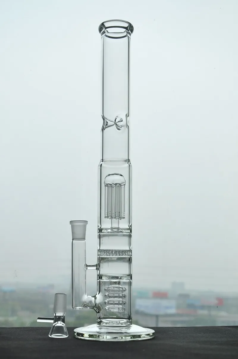 Waterpijpen Rechte Glazen bongs arm boom perc douchekop percolator dik glas Pijp water bong met 18mm joint Fliter perc