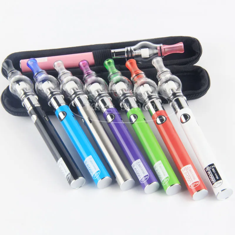 Wax Dome Dabs Vaporizer Pen Dry Herb Skillet Starter Kits 650 900 mAh UGO V II Micro USB Passthrough Vape Batterie Glaskugeltanks