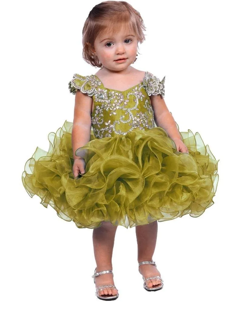 2020 petite fille fleur fille robe bleu bébé fille infantile enfant en bas âge anniversaire robe de concours courte longueur à volants mode robe de bal Tut7930812