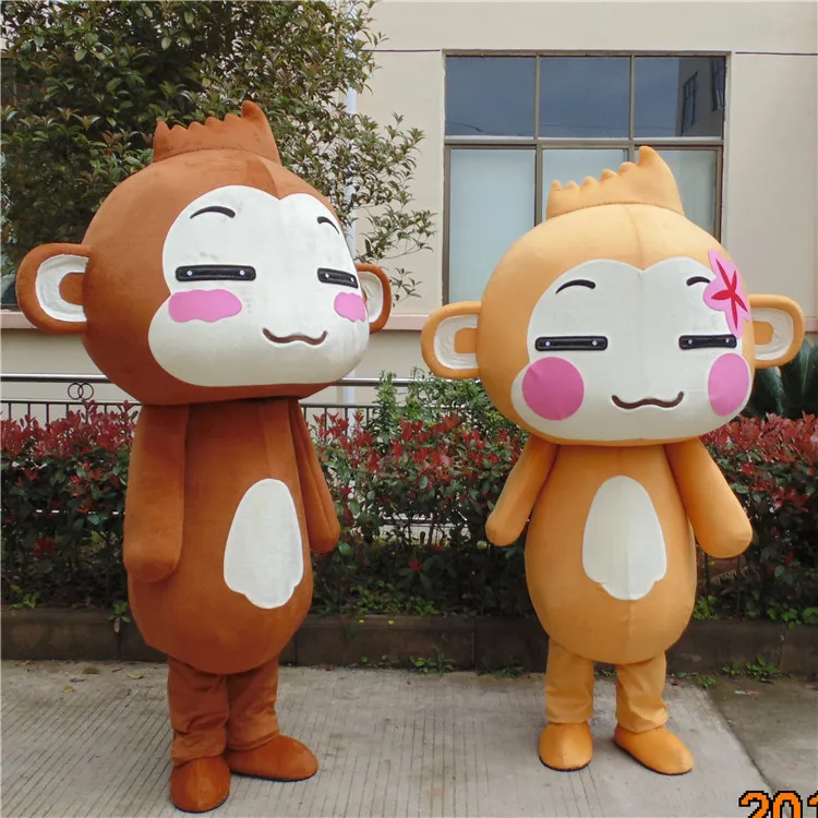 yoyo и cici обезьяна талисман костюмы животных необычные платья для партии хорошее качество бесплатная доставка может быть настроена