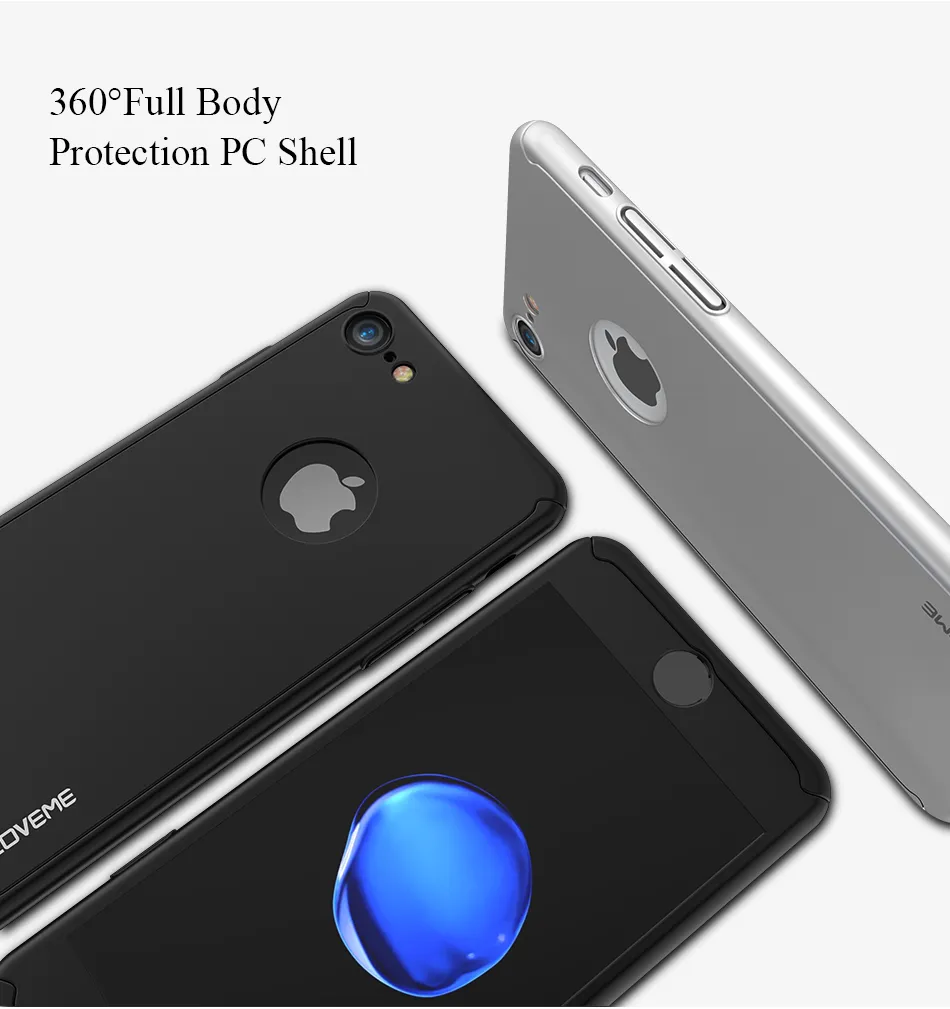 iPhone 6 6 S SEカバーのための360度の完全なカバーケースiPhone 6 7プラス5アーマーケースのための5つの5SのSEカバーの緩和されたガラスカバー