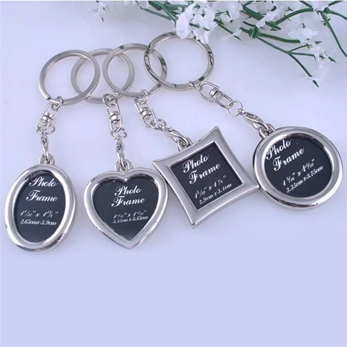 Round Keychain Frame Round Heart Apple Oval Rhombus Photo Frame Keychain With Metal Alloy ...