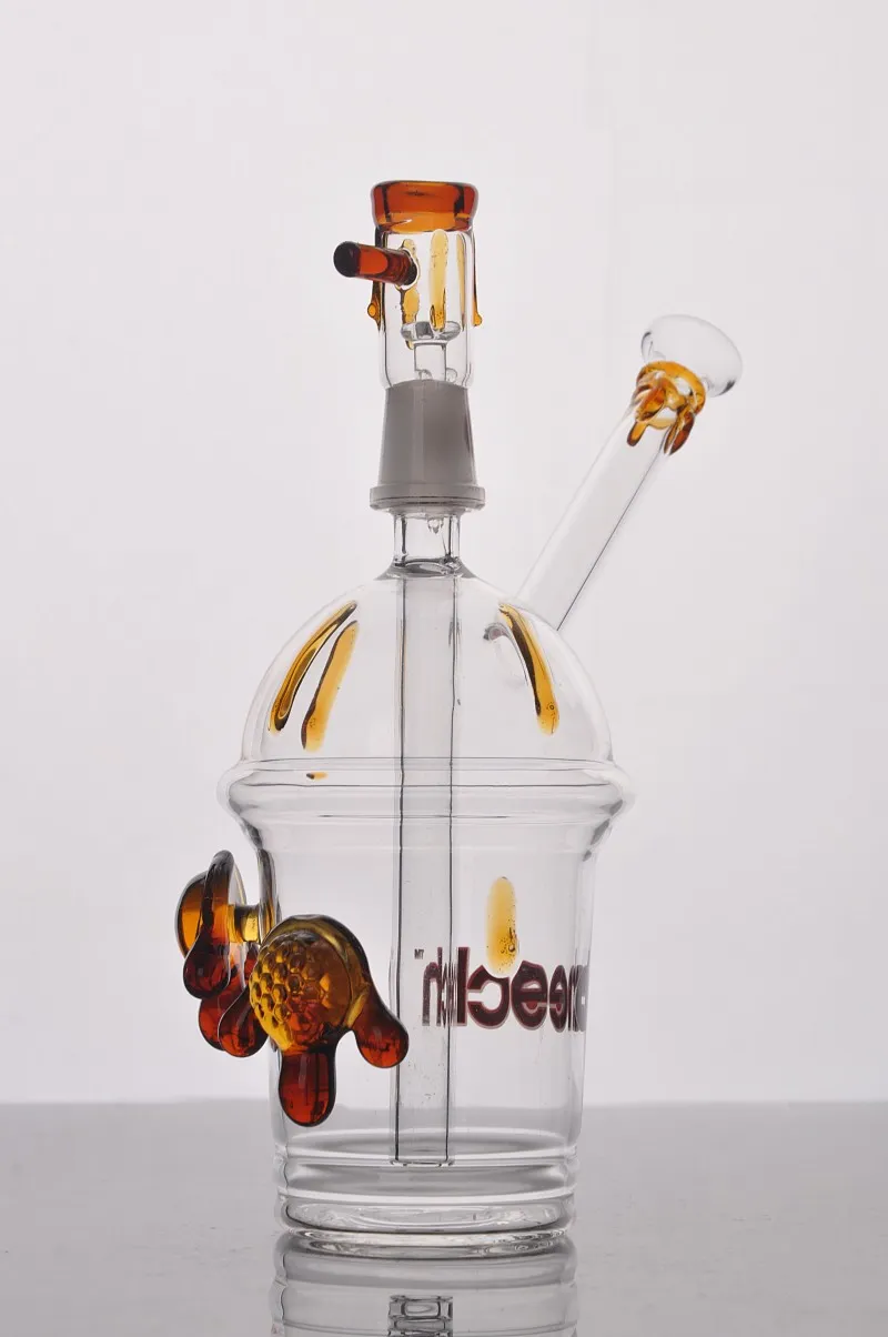 Cheech Glass Bong med ett par Tortoise Oil Rig Glas Bongs Mini Hookah Glass