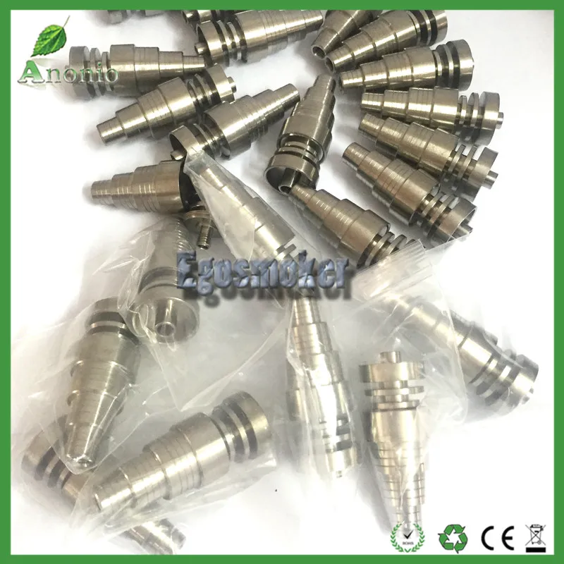 Factory Directly Selling 6 in 1 Titanium Nail Gr2 Domeless Titanium Nails Smoking With Male and Female Joint