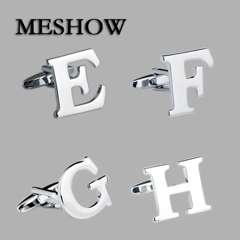 Lettre anglaise boutons de manchette A-Z boutons de manchette chemises boutons de manchette pour bijoux pour hommes boutons de manchette français mariage meilleur cadeau de fête des pères