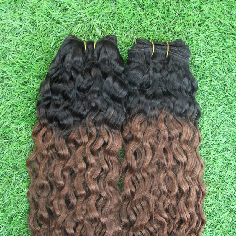 7a Ombre Virgin Hair Kinky Curly Virgin Hair 2バンドルコモンオリアンキンキーカーリーヘア、モンゴルアフロキンキーカーリーバージンヘア