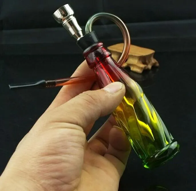 Mini moda de cristal de vidro transparente Hookah ------ hookah fumar cachimbo Gongos de vidro - plataformas de petróleo bongs de vidro cachimbo de fumar cachimbo de água