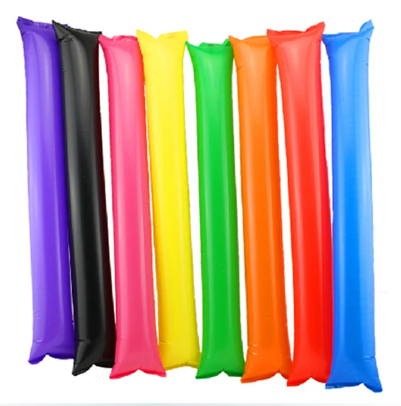 1000 pares de palos de animación Thunder de colores mezclados/barra de soplado/palo de animación/Club de peluche/aplaudidores de repostaje de alegría/palo inflable para hacer ruido