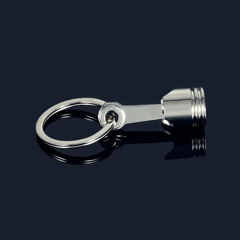 2017 mode Motor Kolben Schlüsselbund Chrom Poliert Kreative Heißer Auto Teile Modell Schlüssel Kette Ring Schlüsselanhänger Schlüsselanhänger