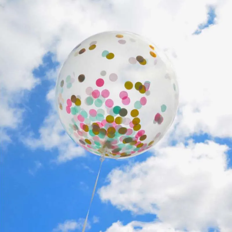 Ballon sans Latex or confettis ballons décoration de fête ballons avec des points de papier doré décorations de fête mariage